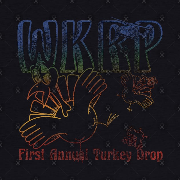 Retro Colors WKRP Turkey Drop by Linefingerart